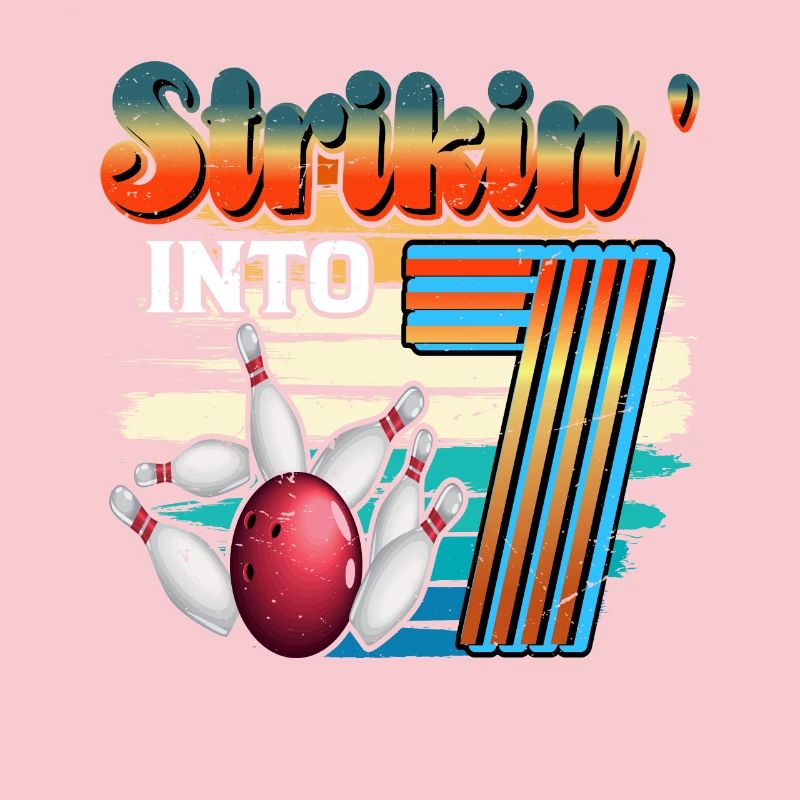 Strikin' Into 7 Bowling Bowler Celebration for the 7th.