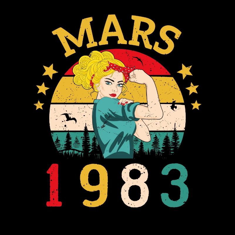 Mars 1983 Anniversaire Idée Cadeau Vintage 1983