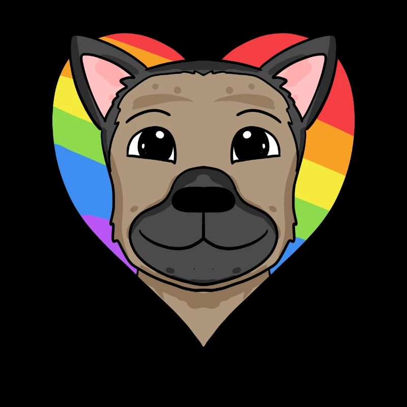 LGBT Hund Deutscher Schäferhund Regenbogen