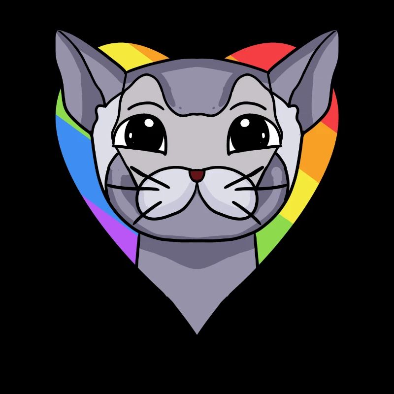 LGBT Katze Britisch Kurzhaar Regenbogen
