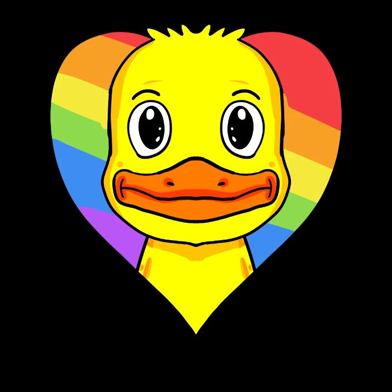 Duck Lgbt Rainbow Colors