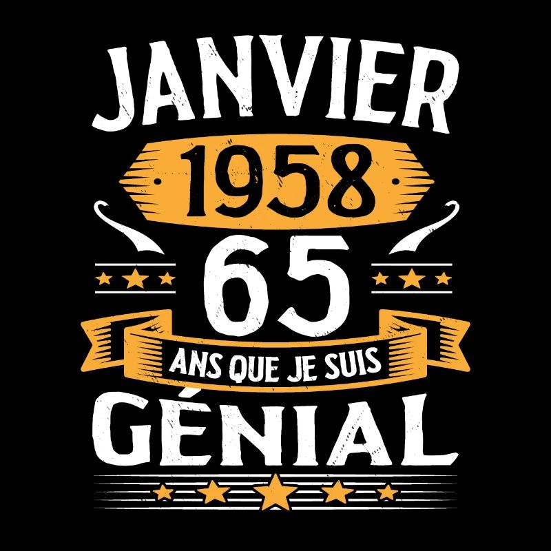 Janvier 1958 65 Ans Anniversaire Vintage Cadeau