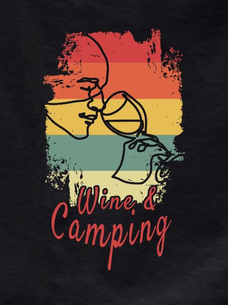 Camping Drinking Wine