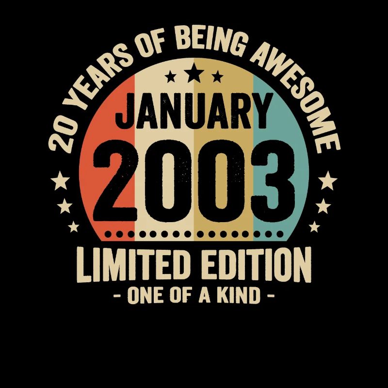 20 Ans Janvier 2003 Anniversaire Cadeau Vintage