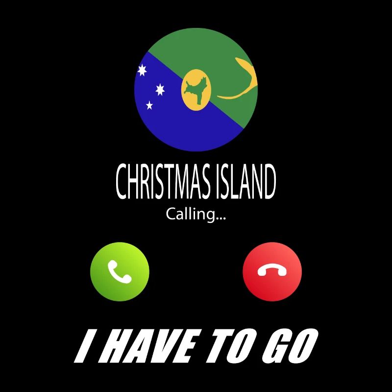 Christmas Island ruft an Lusiger Flaggen Spruch