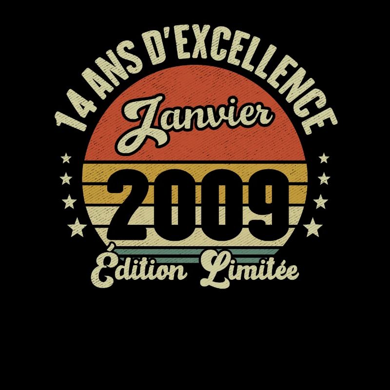 14 Ans Janvier 2009 Anniversaire Vintage Cadeau