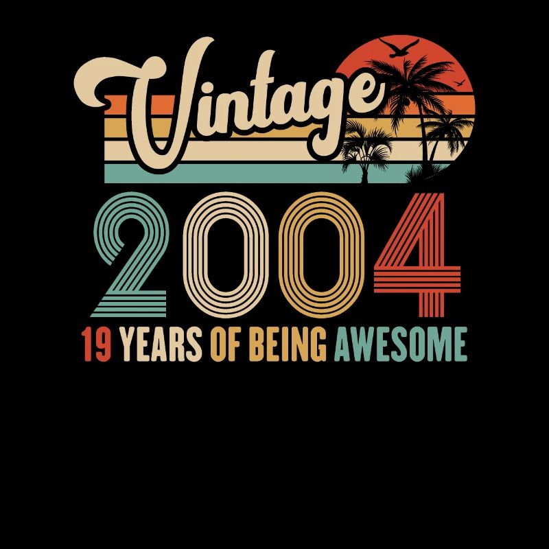 Vintage Année 2004 Anniversaire 19 Ans Idée Cadeau