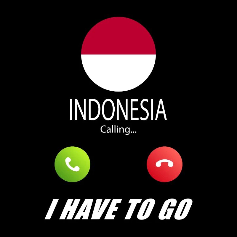 Indonesien ruft an Lusiger Flaggen Spruch