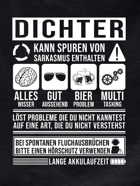 Dichter Spruch lustig