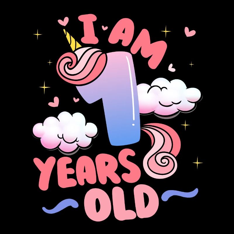 I am 1 year old | Unicorn theme | 1.