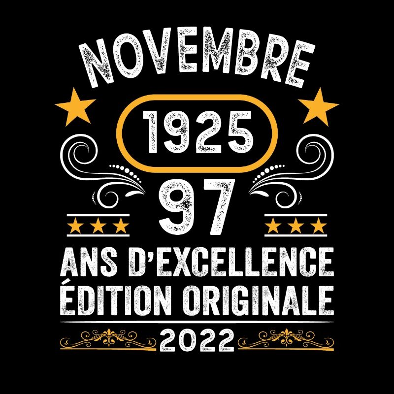 Novembre 1925 97 Ans Anniversaire Idée Cadeau