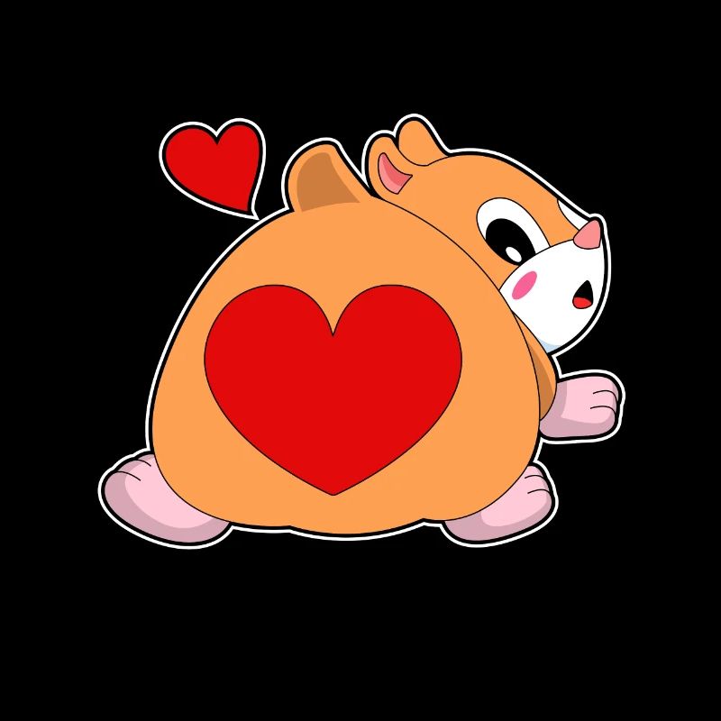 Hamster avec cœur
