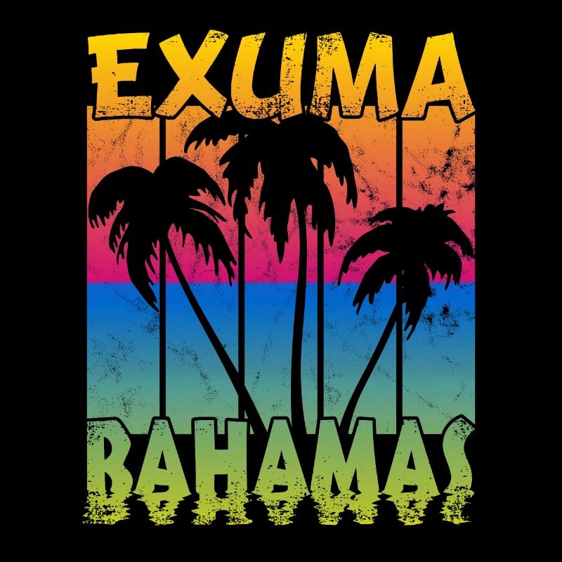 Vintage Exuma Bahamas Sunset