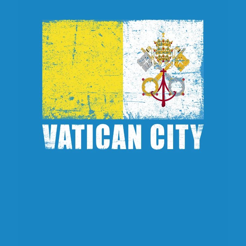 Drapeau de la Cité du Vatican Grunge Drapeau de la Cité du Vatican