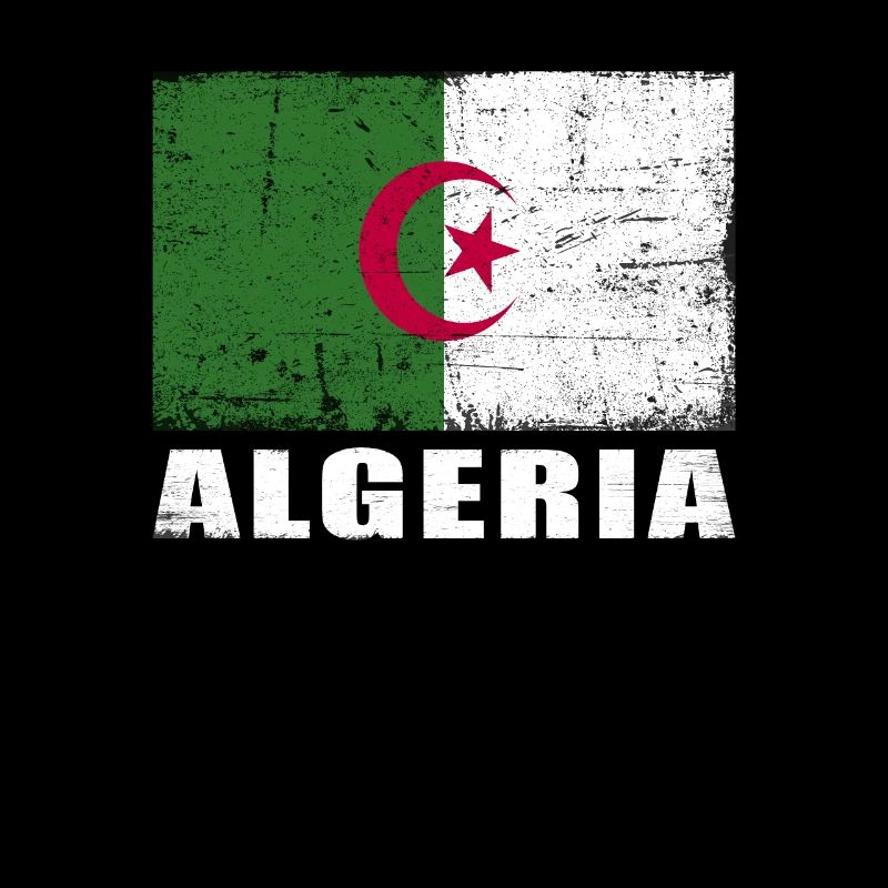 Drapeau algérien Grunge Drapeau algérien