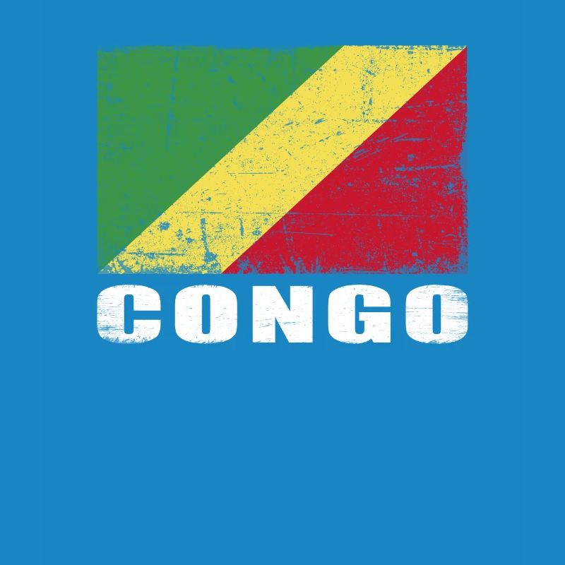 Drapeau du Congo Grunge Drapeau du Congo