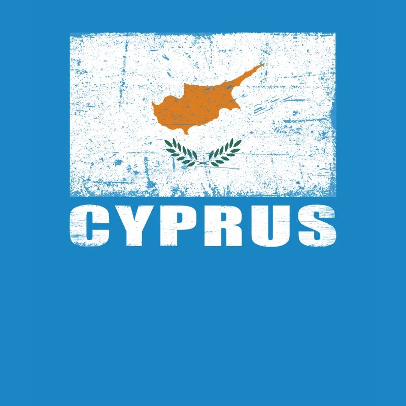 Drapeau de Chypre Grunge Drapeau de Chypre