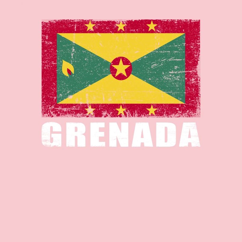 Drapeau de la Grenade Grunge Drapeau de la Grenade