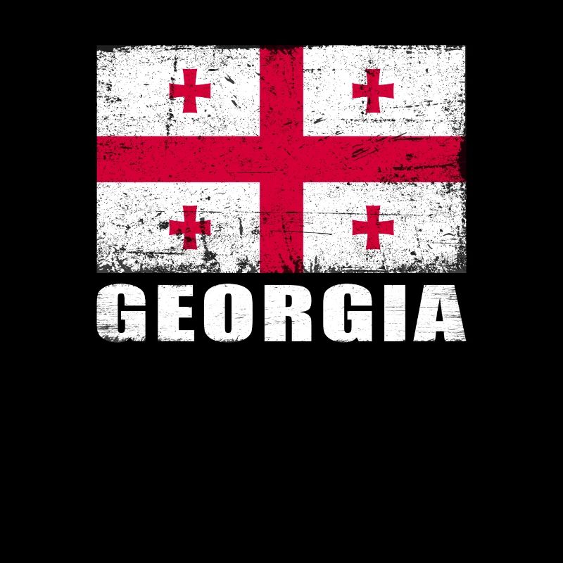 Drapeau de Géorgie Grunge Drapeau de Géorgie
