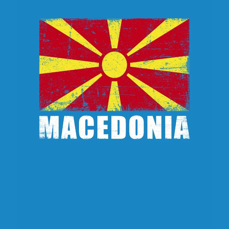 Drapeau de la Macédoine Grunge Drapeau de la Macédoine