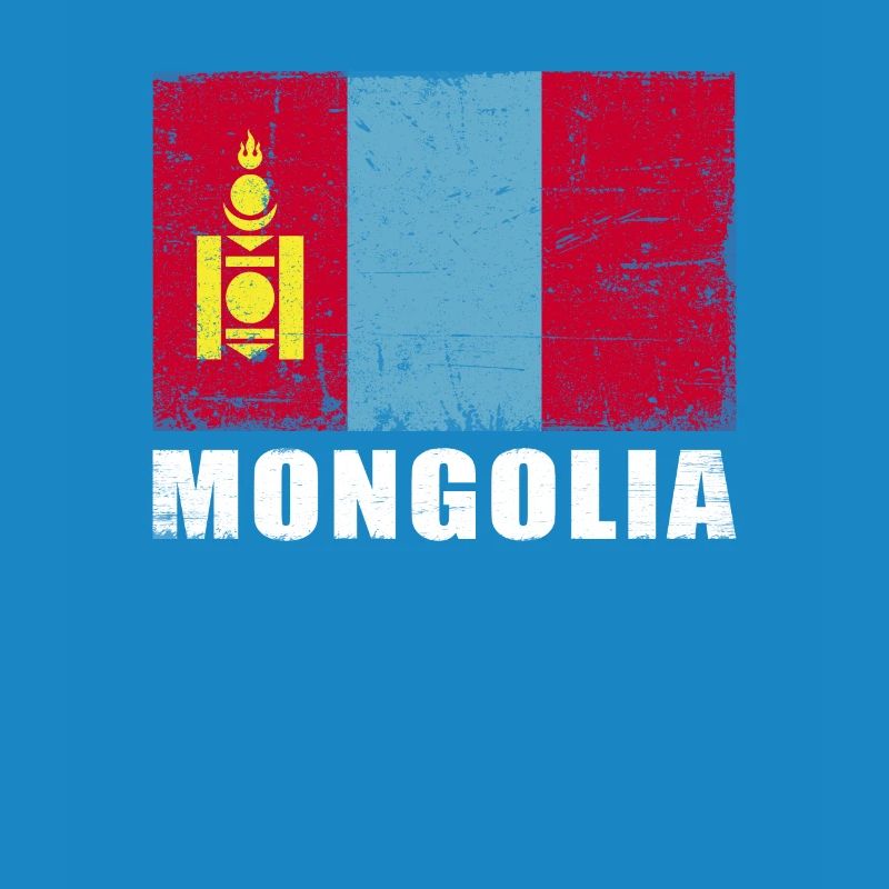 Drapeau de Mongolie Grunge Drapeau de Mongolie