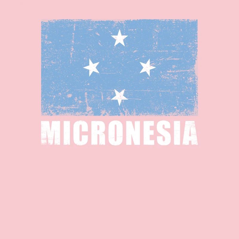 Drapeau de micronésie Grunge Drapeau de Micronésie