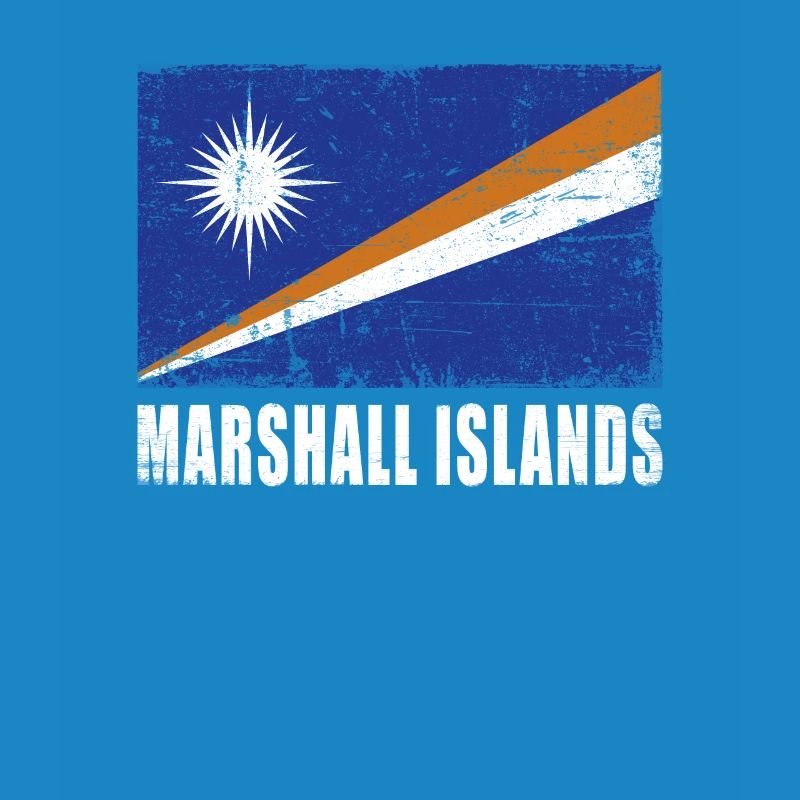 Drapeau des Îles Marshall Grunge Drapeau des Îles Marshall