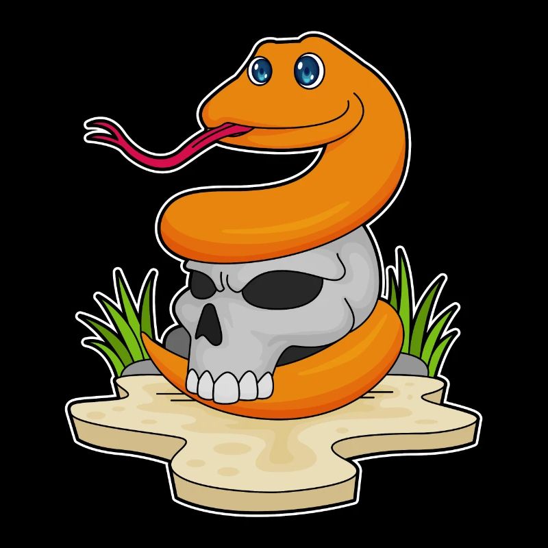 Serpent avec crâne