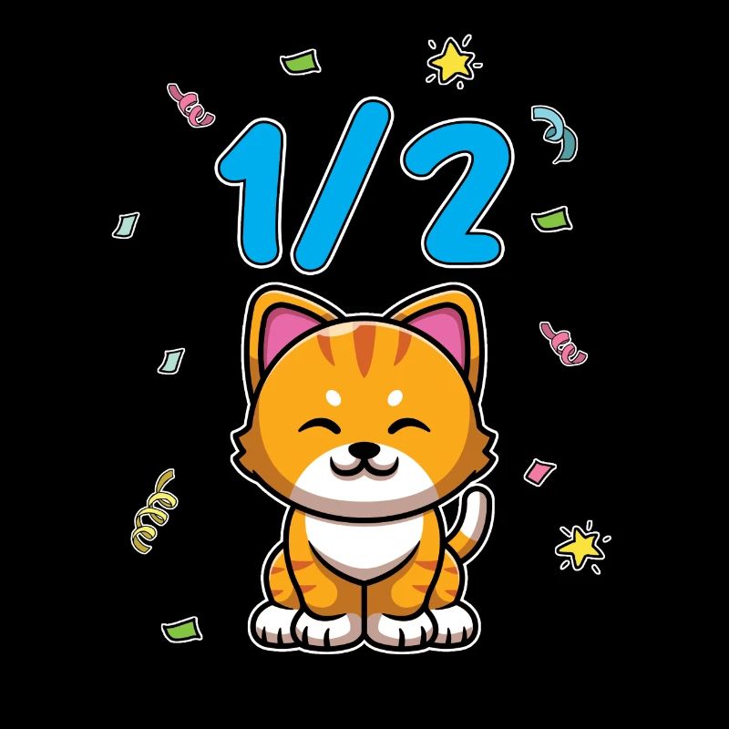 Demi-année 6 mois d’anniversaire chat