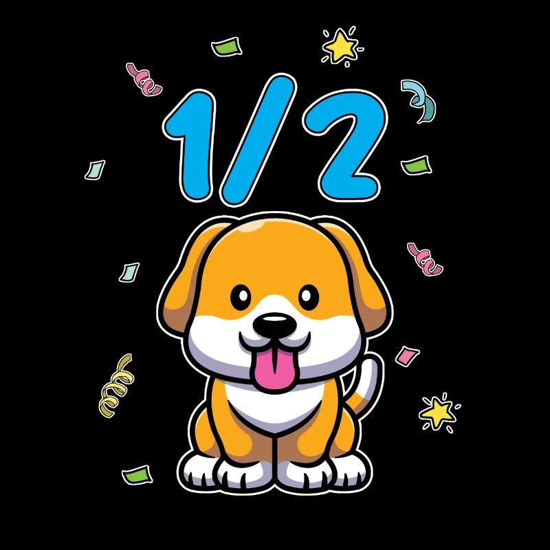 Demi-année 6 mois chien d’anniversaire