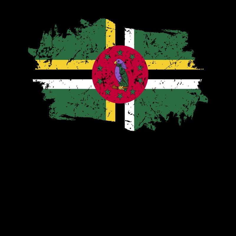 Drapeau de la Dominique Grunge Drapeau de la Dominique