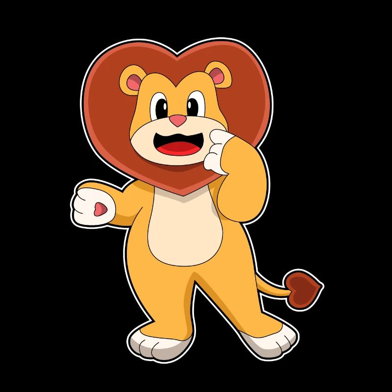 Lion avec cœur
