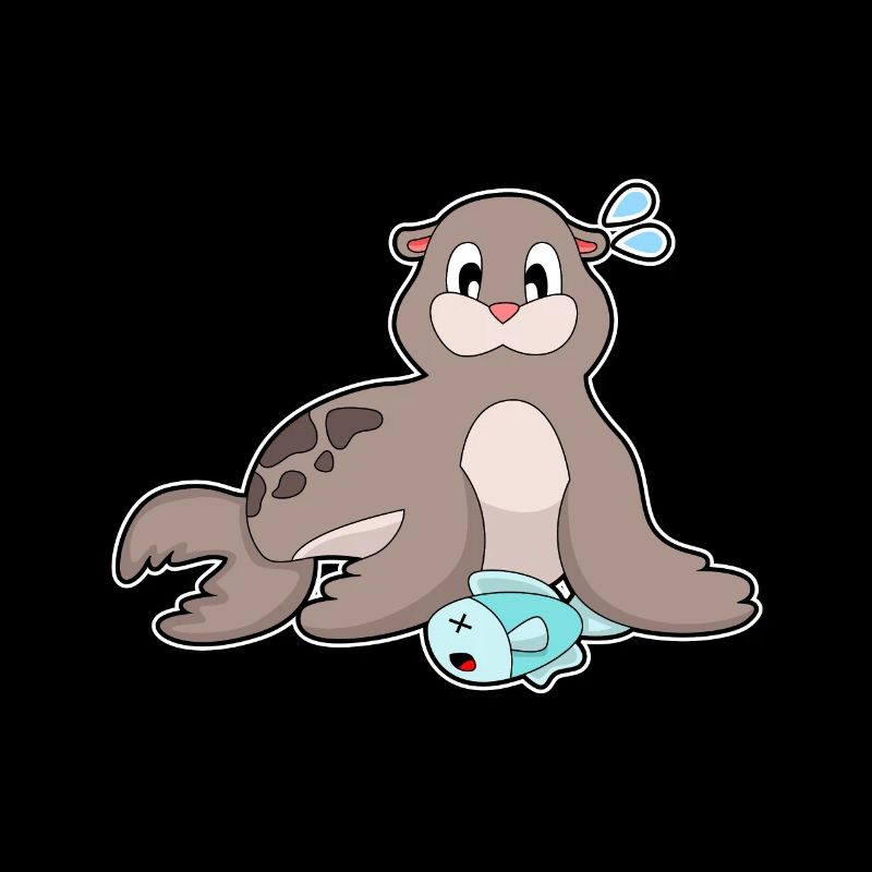 Seal with fish