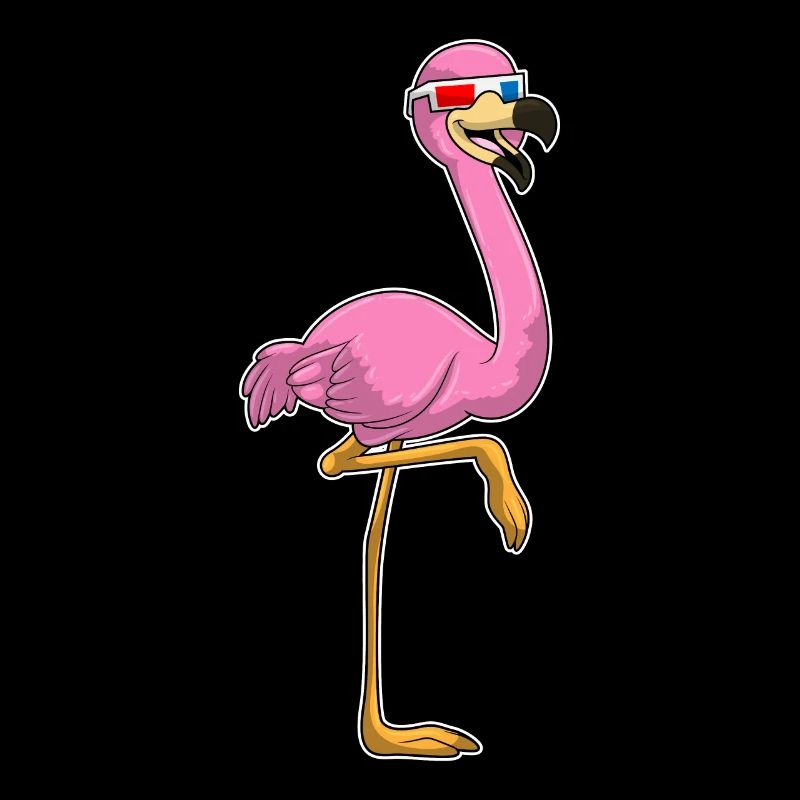 Flamingo with glasses