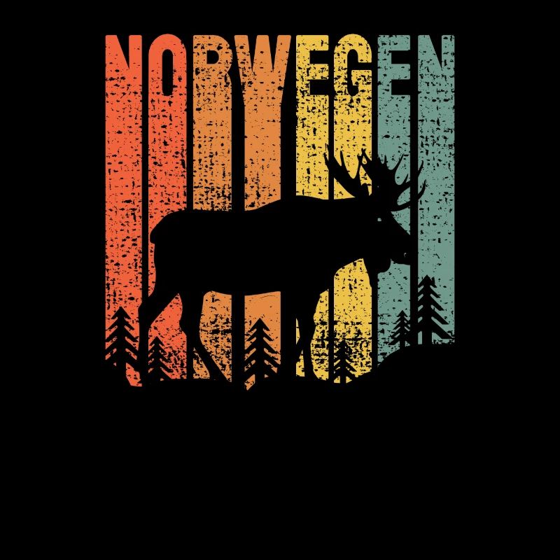 Norwegen Elch Retro