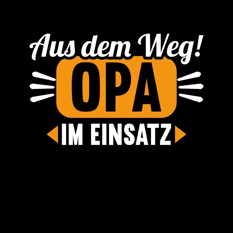 Aus dem Weg. Opa im Einsatz.