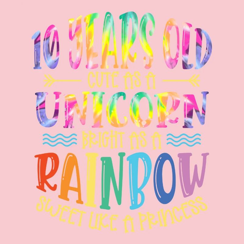 10 ans Mignon comme une licorne Brillant Comme