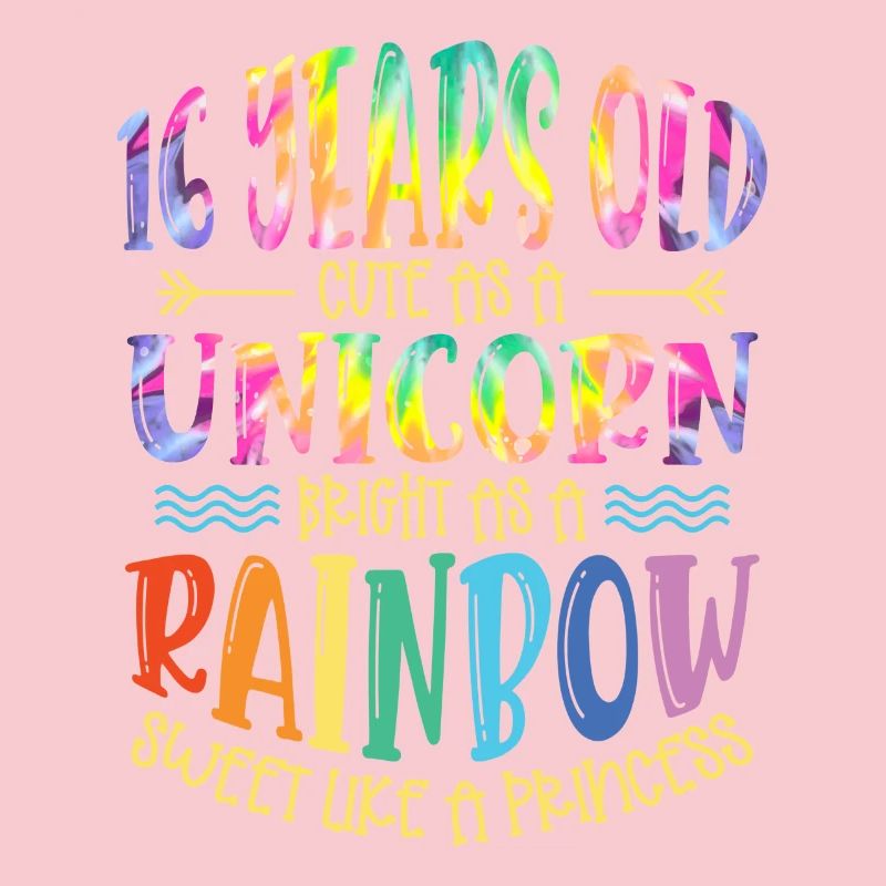 16 ans Mignon comme une licorne brillant comme