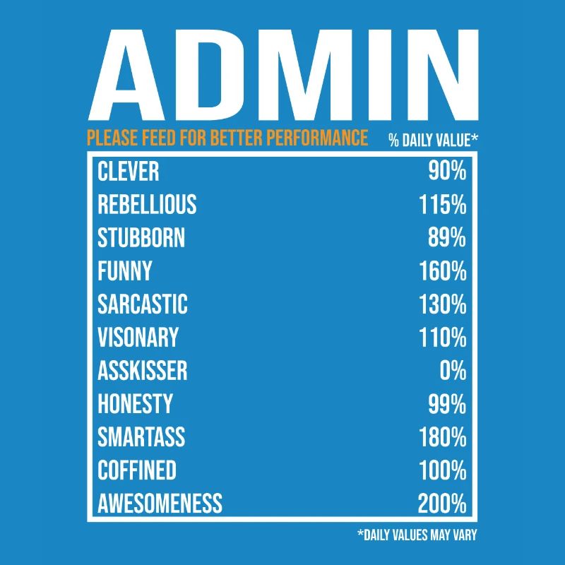 Admin tageswerte Lustig Admin