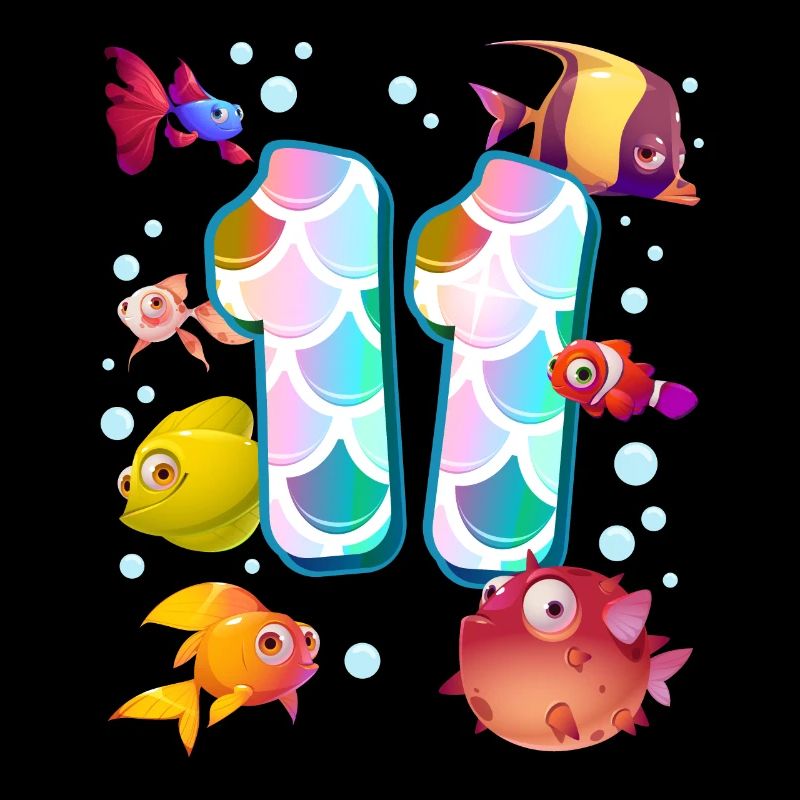 11. Geburtstag | Regenbogenfisch Geburtstag |