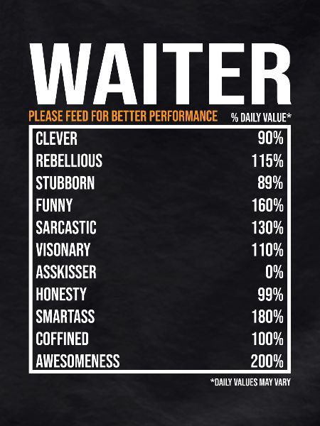 Waiter Saying Waiter Gift
