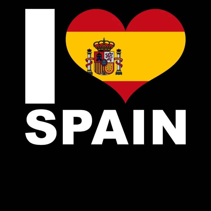 Ich liebe Spanien Herz Flagge Spanien