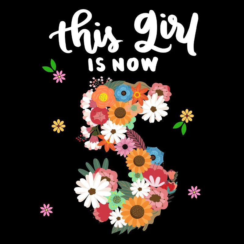 Cette fille est maintenant 5 fleurs colorées 5.
