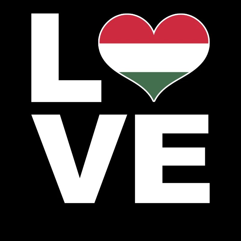 Ich liebe Ungarn Herz Flagge Ungarn