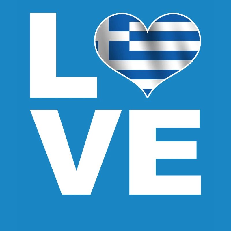 J’aime la Grèce drapeau du cœur Grèce