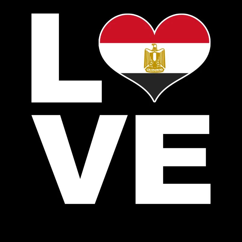 J’aime l’Egypte drapeau du cœur Egypte