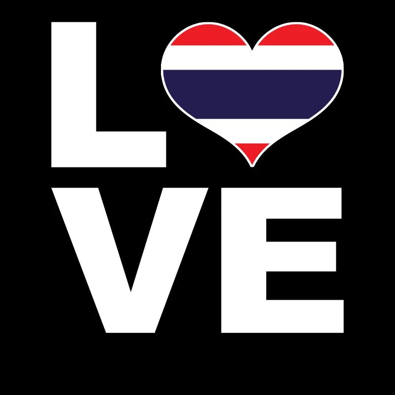 J’aime le drapeau du cœur de la Thaïlande