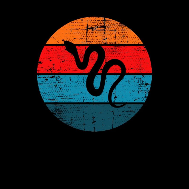 Snake Retro Reptile Python Idée cadeau