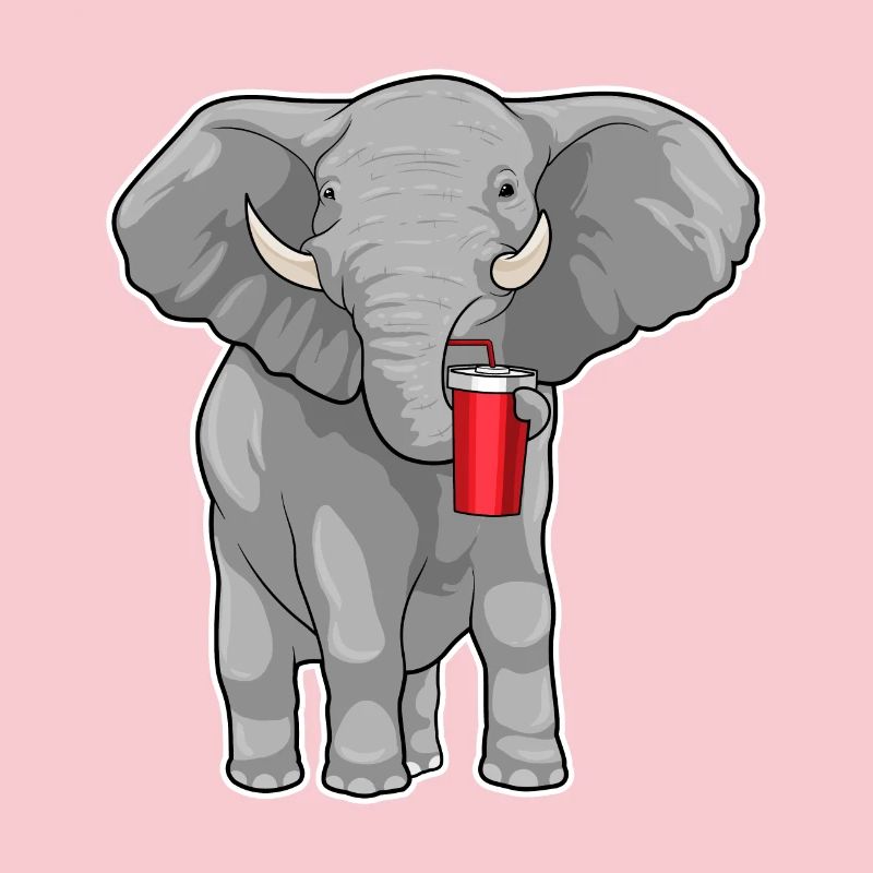 Elephant Drinking Cup