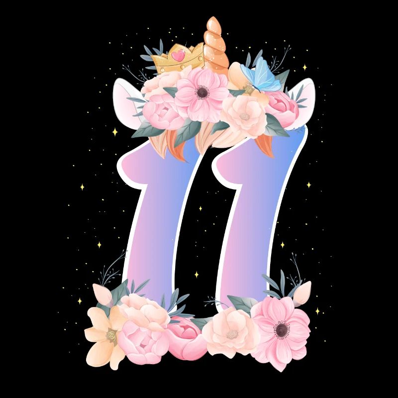 11 Unicorn Crown Doux bouquet de fleurs 11ème anniversaire